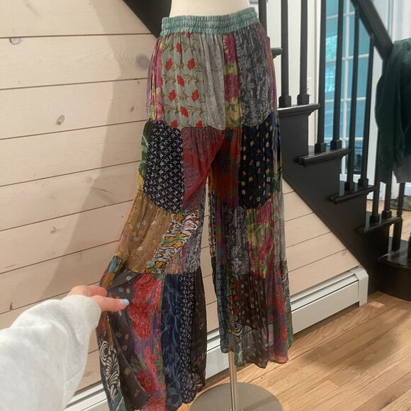 Retro Revival  Patchwork Pants NWT Size Large - Picture 5 of 9